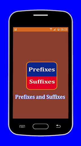 Prefixes Suffixes and  Root Word - Image screenshot of android app
