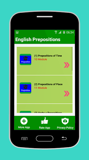 English Prepositions Exercises - عکس برنامه موبایلی اندروید