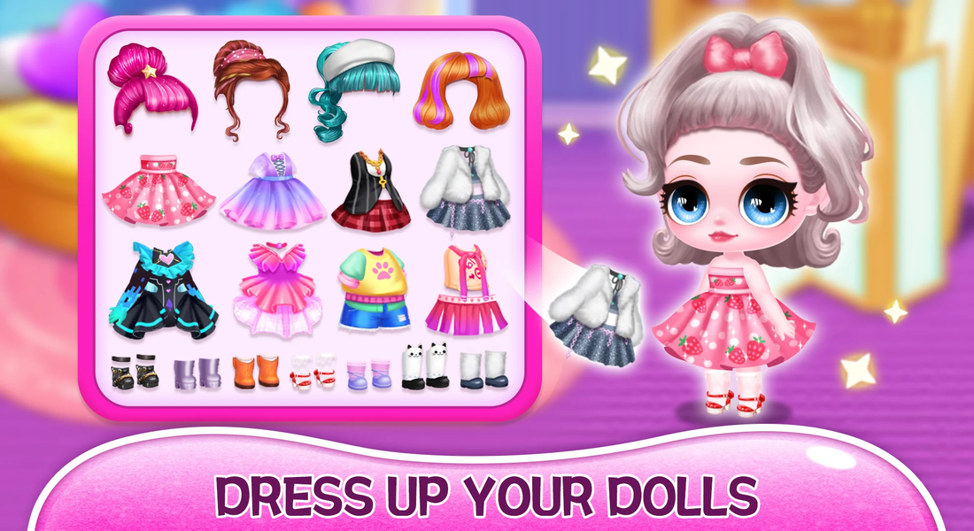 Sweet Dolls：Dress Up Games - Gameplay image of android game
