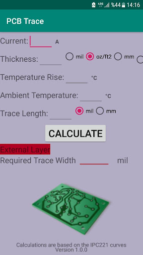 pcb calculator trace width