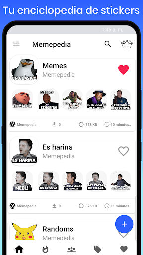 Memepedia - Stickers de memes para WhatsApp - Image screenshot of android app