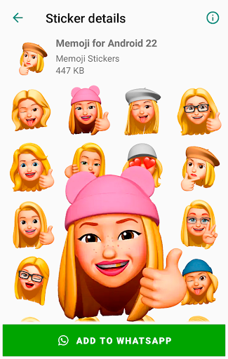 Stickers Memoji for Android WhatsApp WAStickerApps - Image screenshot of android app