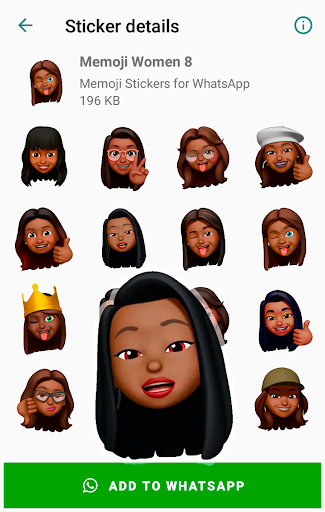 Memoji Black People Stickers for WhatsApp - عکس برنامه موبایلی اندروید