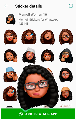 Memoji Black People Stickers for WhatsApp - عکس برنامه موبایلی اندروید