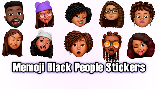 Memoji Black People Stickers for WhatsApp - عکس برنامه موبایلی اندروید