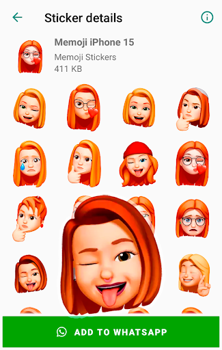 Memoji Apple Stickers for WhatsApp WAStickerApps - Image screenshot of android app