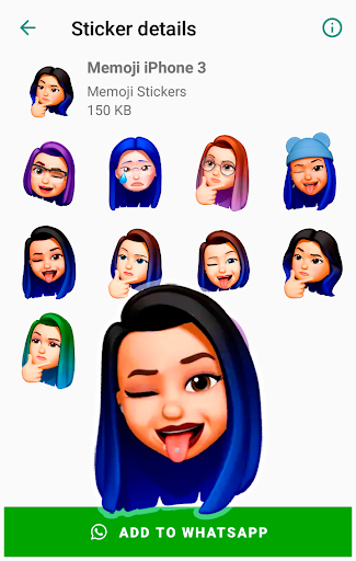 Memoji Apple Stickers for WhatsApp WAStickerApps - Image screenshot of android app