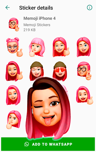 whatsapp memoji stickers