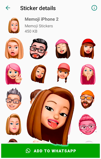 Memoji Apple Stickers for WhatsApp WAStickerApps - عکس برنامه موبایلی اندروید