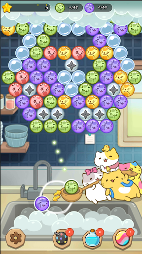 MitchiriNeko Bubble: Shooter - Gameplay image of android game