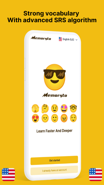 Memoryto: Language Flashcards - عکس برنامه موبایلی اندروید