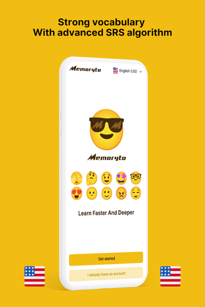 Memoryto: Language Flashcards - عکس برنامه موبایلی اندروید