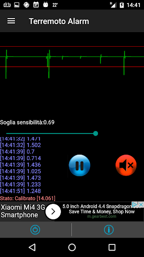 Earthquake Alarm Adv - Image screenshot of android app