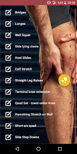 meniscus exercises - Image screenshot of android app