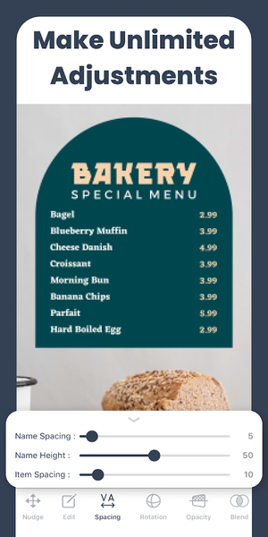 Menu Maker, Menu Templates - عکس برنامه موبایلی اندروید