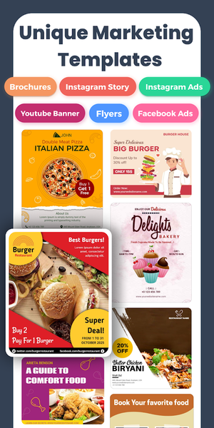 Menu Maker, Menu Templates - عکس برنامه موبایلی اندروید