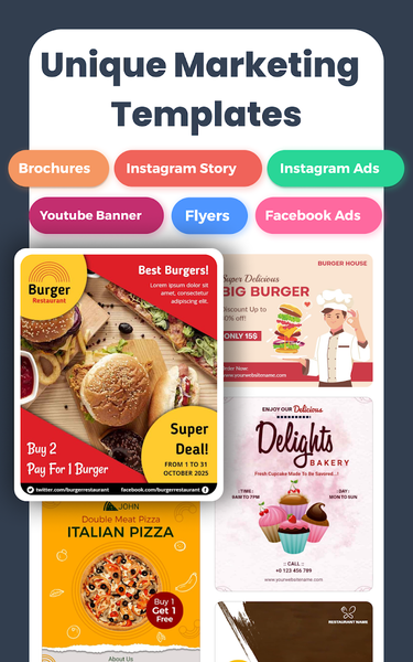 Menu Maker, Menu Templates - عکس برنامه موبایلی اندروید