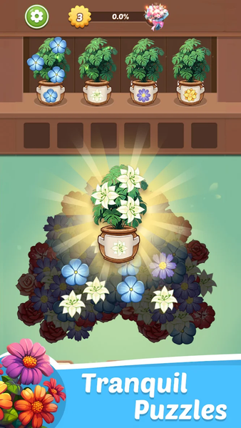 Flower Sort: Match 3 Puzzle - Gameplay image of android game