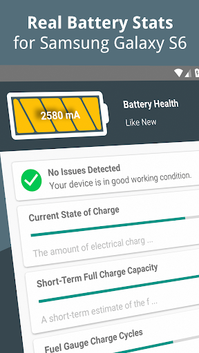 Real Battery Stats for Galaxy S6 - Image screenshot of android app