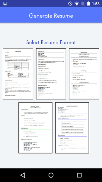 My Resume | CV Builder - عکس برنامه موبایلی اندروید