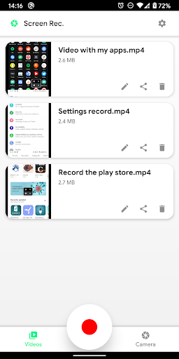 ScrRec: Record screen video - عکس برنامه موبایلی اندروید