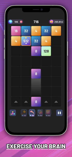 4096 Block X2 Blocks 2048 Game - Gameplay image of android game