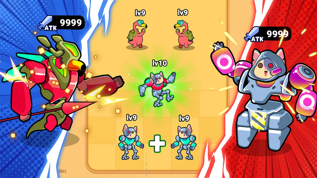 Merge Monster: Fusion War - Gameplay image of android game