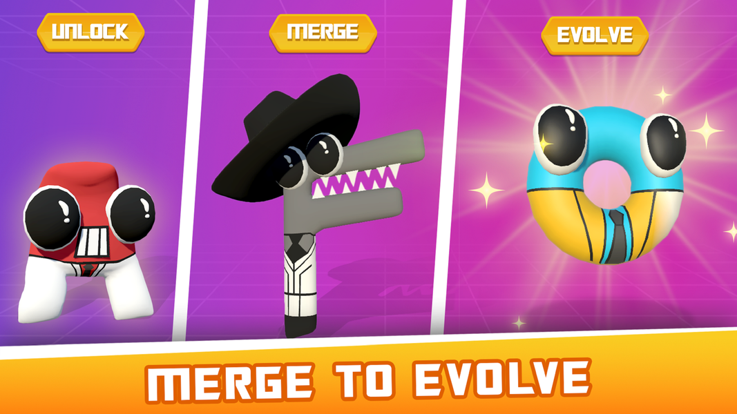 Merge Alpha: Letter Run - Gameplay image of android game