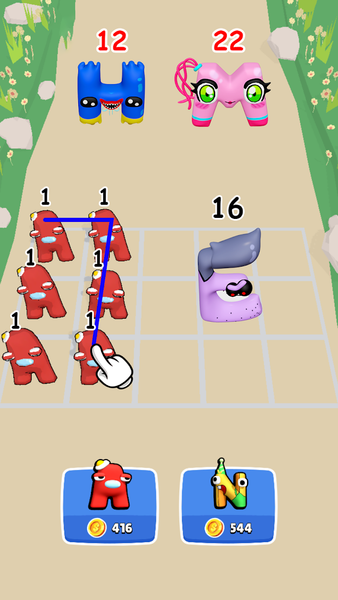 Alphabet Merge: Monster Master - Gameplay image of android game