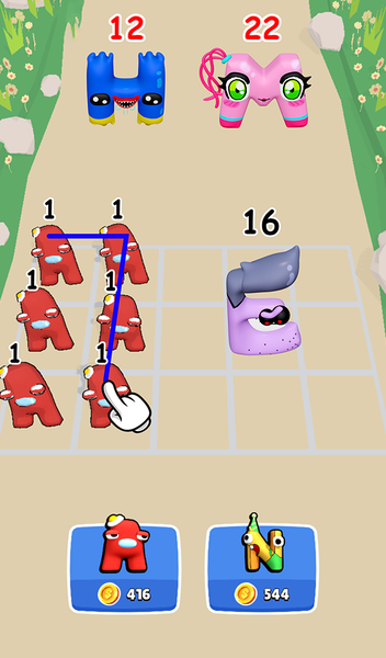 Alphabet Merge: Monster Master - Gameplay image of android game