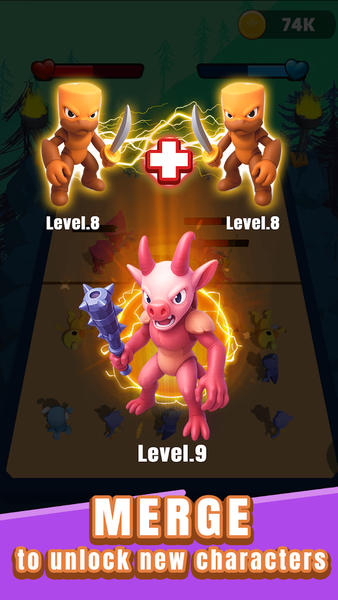 Merge Monster - Gameplay image of android game