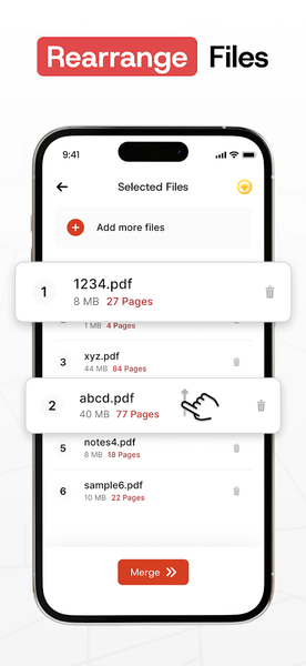 Merge PDF - Split PDF Files - عکس برنامه موبایلی اندروید
