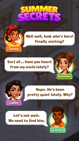 Summer Secrets: Merge 3D Story - Gameplay image of android game