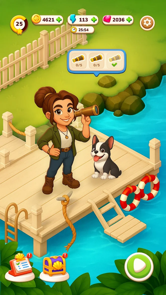 Summer Secrets: Merge 3D Story - Gameplay image of android game