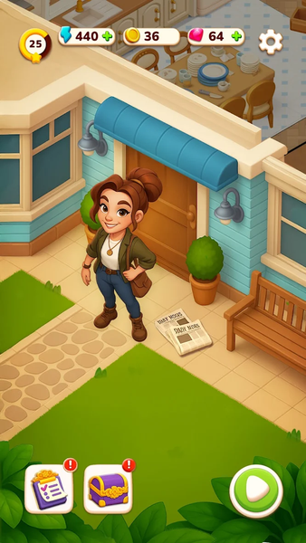 Summer Secrets: Merge 3D Story - Gameplay image of android game