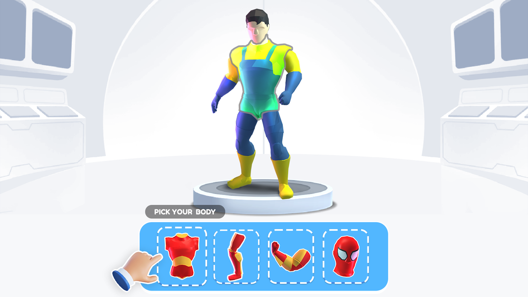 Merge Superhero: Fighting - Gameplay image of android game