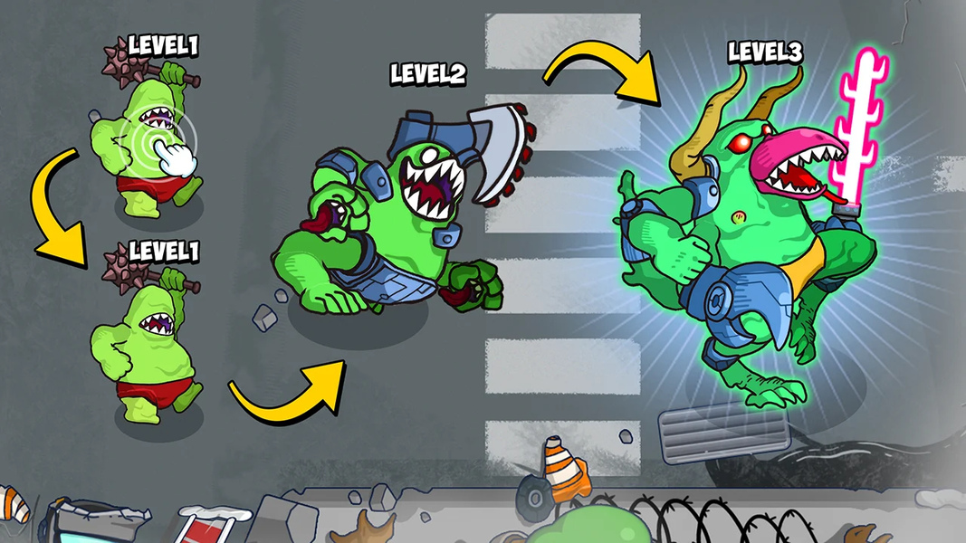 Merge Fight: Grim & Zombie War - عکس بازی موبایلی اندروید