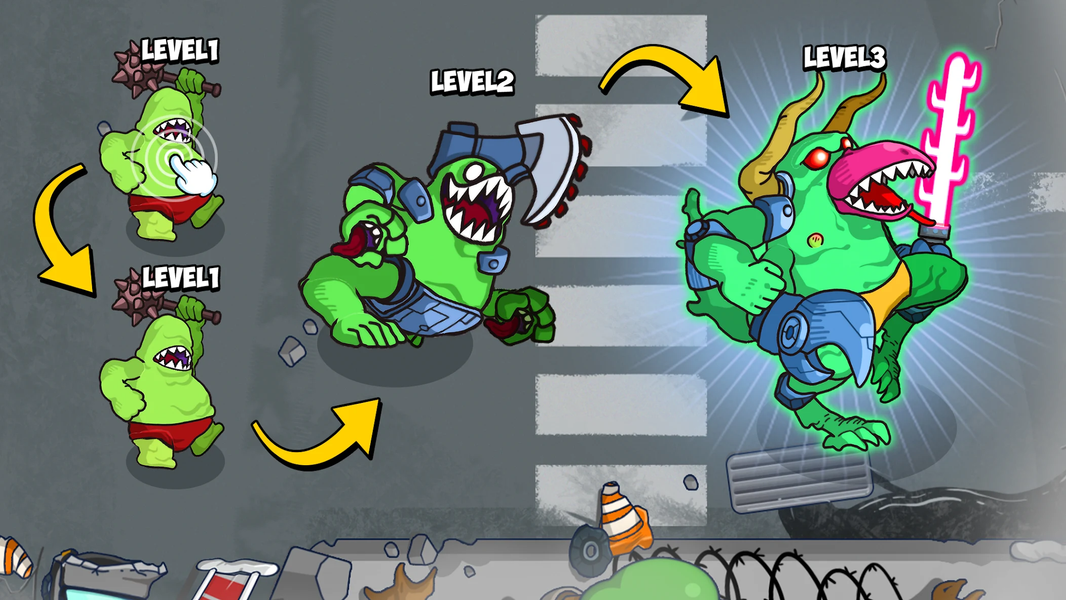 Merge Fight: Grim & Zombie War - عکس بازی موبایلی اندروید
