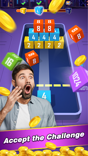Chain Cube ۳D:Drop Number ۲۰۴۸ - عکس برنامه موبایلی اندروید