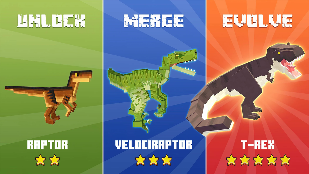 Dinosaur Merge: Block Fighting - Gameplay image of android game