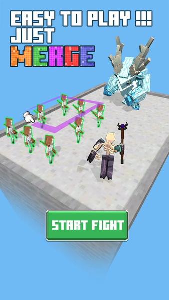 Dinosaur Merge: Block Fighting - Gameplay image of android game