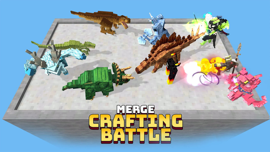 Dinosaur Merge: Block Fighting - Gameplay image of android game