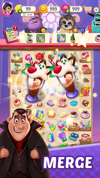 Monster Friends: Merge & Story - Gameplay image of android game