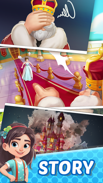 Queen’s Castle : Merge & Story - Gameplay image of android game