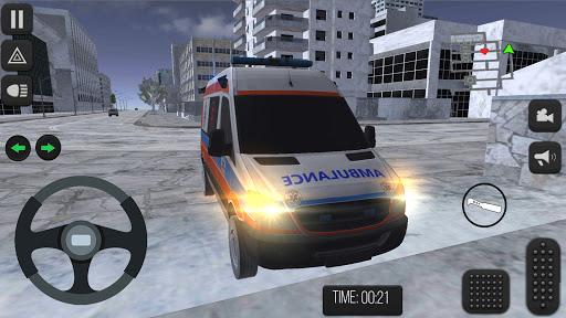 Snow City Emergency Ambulance Simulator 2022 - Image screenshot of android app