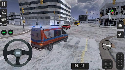 Snow City Emergency Ambulance Simulator 2022 - Image screenshot of android app