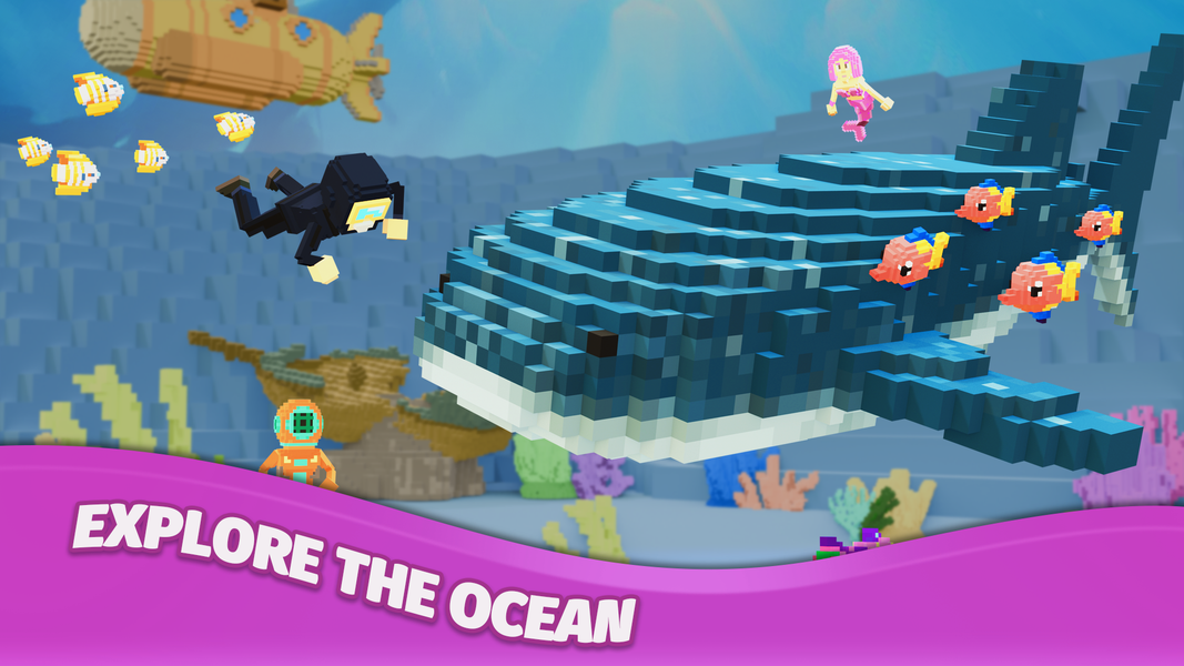 City Craft: Mermaid Adventure - Gameplay image of android game