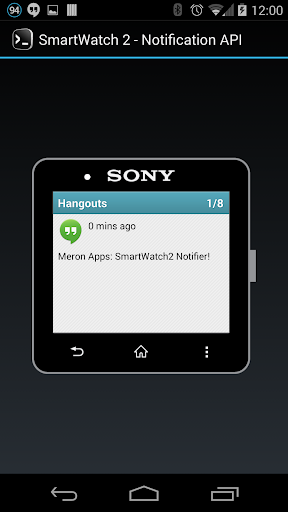 SmartWatch2 Notifier - Image screenshot of android app