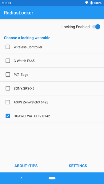 RadiusLocker - Image screenshot of android app