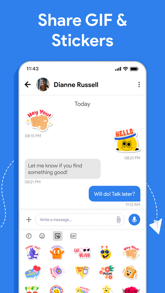 Messages: Text SMS - عکس برنامه موبایلی اندروید